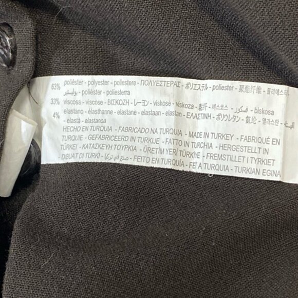 Zara TRF Chain Link Long Sleeve Buttondown Dress Dark Brown size S - Picture 8 of 8